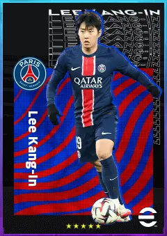 Lee Kang-In eFootball 2026 player card, 82 OVR RWF
