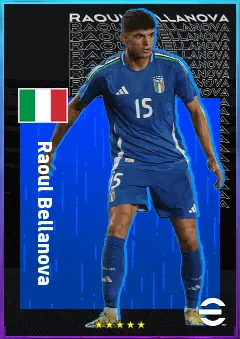 Raoul Bellanova eFootball 2026 player card, 82 OVR RB