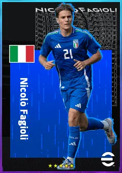 Nicolò Fagioli eFootball 2026 player card, 81 OVR CMF