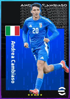 Andrea Cambiaso eFootball 2026 player card, 81 OVR LB