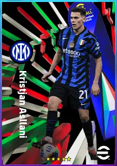 Kristjan Asllani eFootball 2026 player card, 80 OVR DMF