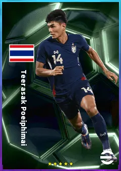 Teerasak Poeiphimai eFootball 2026 player card, 75 OVR CF