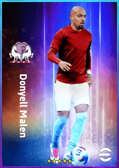 Donyell Malen eFootball 2026 player card, 82 OVR RWF