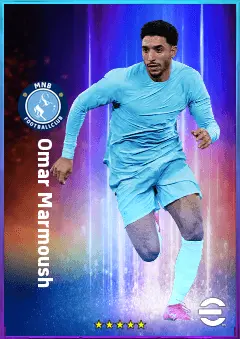 Omar Marmoush eFootball 2026 player card, 82 OVR LWF
