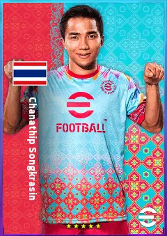 Chanathip Songkrasin eFootball 2026 player card, 76 OVR AMF