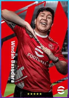 Windah Basudara eFootball 2026 player card, 75 OVR CF