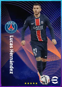 Lucas Hernández eFootball 2026 player card, 82 OVR CB