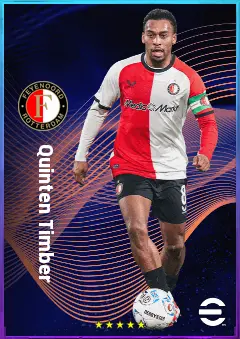 Quinten Timber eFootball 2026 player card, 81 OVR CMF