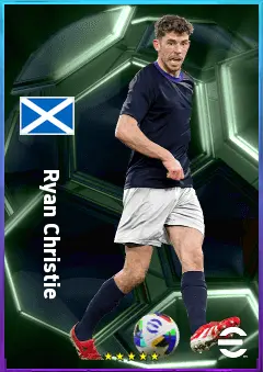 Ryan Christie eFootball 2026 player card, 80 OVR CMF