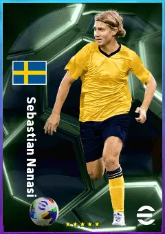 Sebastian Nanasi eFootball 2026 player card, 80 OVR LMF