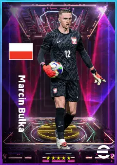 Marcin Bułka eFootball 2026 player card, 82 OVR GK