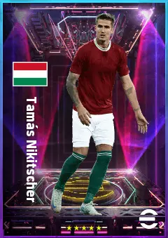 Tamás Nikitscher eFootball 2026 player card, 75 OVR CMF