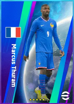 Marcus Thuram eFootball 2026 player card, 83 OVR CF