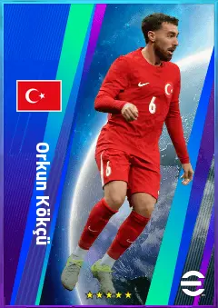 Orkun Kökçü eFootball 2026 player card, 82 OVR CMF