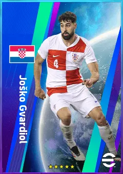 Joško Gvardiol eFootball 2026 player card, 84 OVR CB