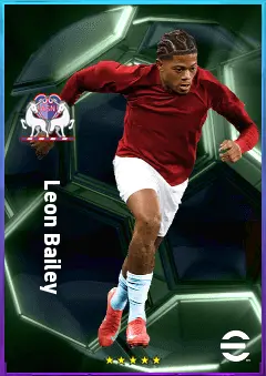 Leon Bailey eFootball 2026 player card, 81 OVR RMF