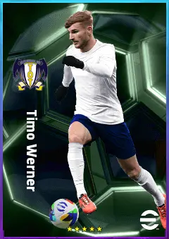 Timo Werner eFootball 2026 player card, 80 OVR LWF