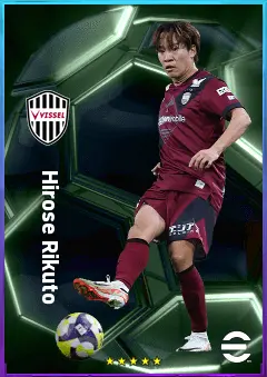 Hirose Rikuto eFootball 2026 player card, 76 OVR RB