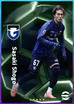 Sasaki Shogo eFootball 2026 player card, 74 OVR CB