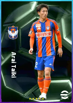 Arai Taiki eFootball 2026 player card, 75 OVR CMF