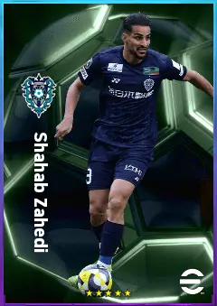 Shahab Zahedi eFootball 2026 player card, 77 OVR CF