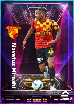 Novatus Miroshi eFootball 2026 player card, 77 OVR LB