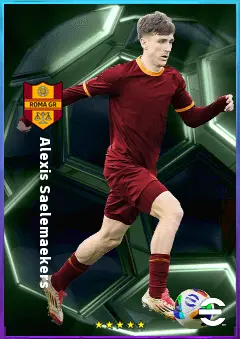 Alexis Saelemaekers eFootball 2026 player card, 80 OVR RMF