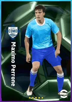Maximo Perrone eFootball 2026 player card, 80 OVR DMF