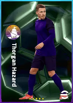 Thorgan Hazard eFootball 2026 player card, 80 OVR LWF