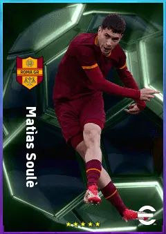 Matìas Soulè eFootball 2026 player card, 83 OVR RWF