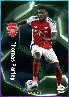 Thomas Partey eFootball 2026 player card, 82 OVR DMF