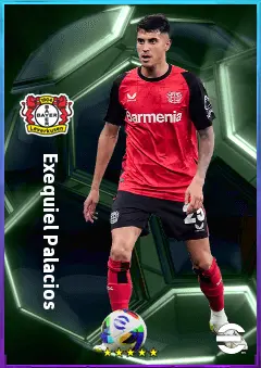 Exequiel Palacios eFootball 2026 player card, 82 OVR CMF