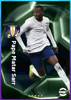 Pape Matar Sarr eFootball 2026 player card, 82 OVR CMF