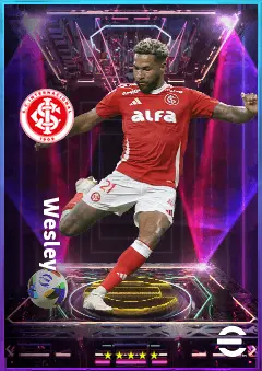 Wesley eFootball 2026 player card, 80 OVR LWF
