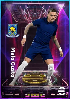 Malo Gusto eFootball 2026 player card, 81 OVR RB