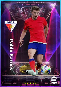 Pablo Barrios eFootball 2026 player card, 82 OVR CMF