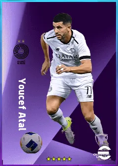 Youcef Atal eFootball 2026 player card, 80 OVR RB