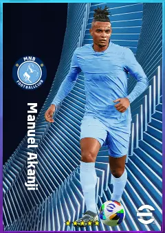 Manuel Akanji eFootball 2026 player card, 83 OVR CB
