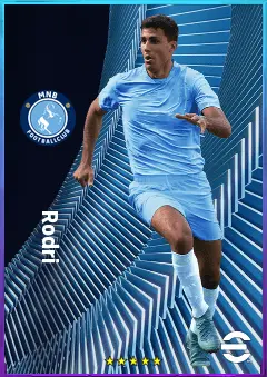 Rodri eFootball 2026 player card, 86 OVR DMF