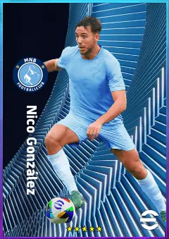 Nico González eFootball 2026 player card, 82 OVR DMF