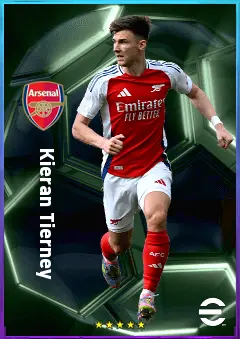 Kieran Tierney eFootball 2026 player card, 80 OVR LB