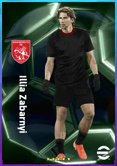 Illia Zabarnyi eFootball 2026 player card, 83 OVR CB
