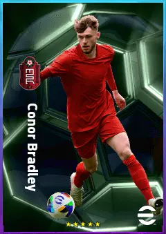 Conor Bradley eFootball 2026 player card, 80 OVR RB