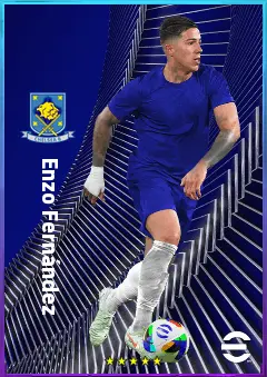 Enzo Fernández eFootball 2026 player card, 83 OVR CMF