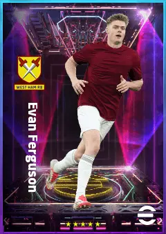 Evan Ferguson eFootball 2026 player card, 81 OVR CF