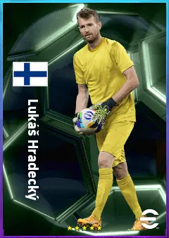 Lukáš Hradecký eFootball 2026 player card, 82 OVR GK