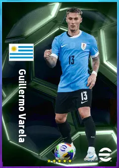 Guillermo Varela eFootball 2026 player card, 78 OVR RB