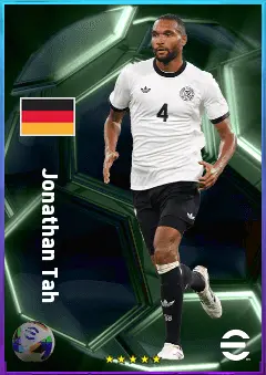 Jonathan Tah eFootball 2026 player card, 82 OVR CB
