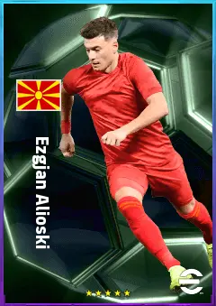 Ezgjan Alioski eFootball 2026 player card, 78 OVR LB