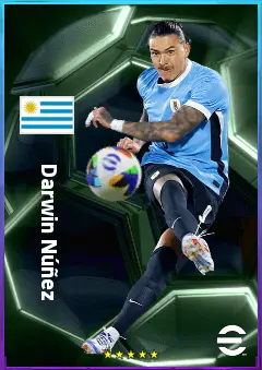 Darwin Núñez eFootball 2026 player card, 82 OVR CF